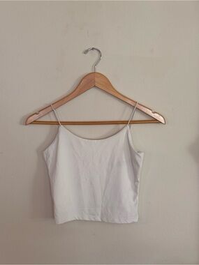 Classic White Spaghetti Strap Crop Top
